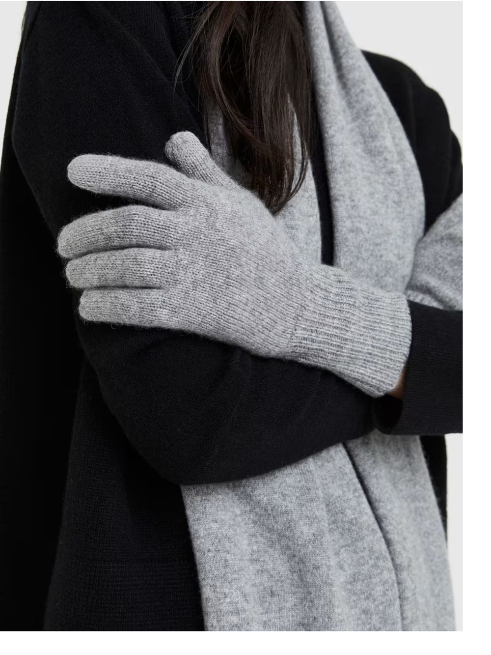 Quince Mongolian Cashmere Gloves NEW gray